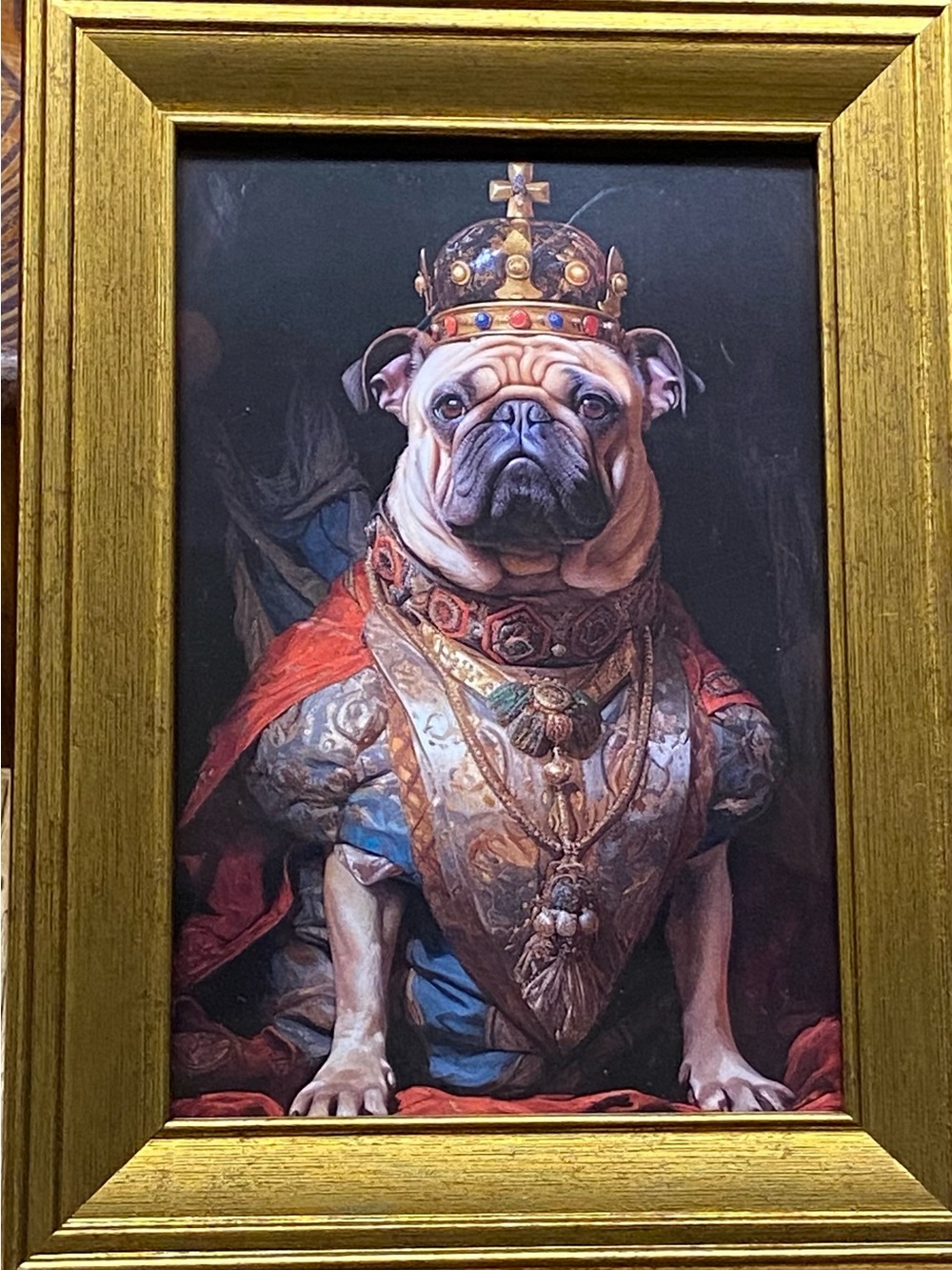 Royal Bulldog Portrait – Lady Colette | Framed Vintage Dog Art - Picture 2 of 4